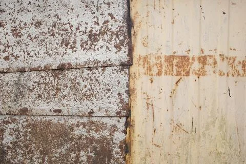 Rusty old, corroded iron texture. Iron shabby wall in full screen. Stock Photos