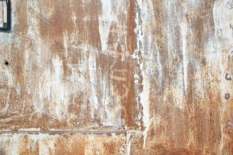 Rusty old, corroded iron texture. Iron shabby wall in full screen. Stock Photos