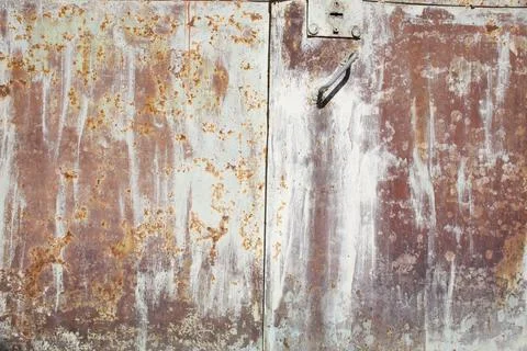 Rusty old, corroded iron texture. Iron shabby wall in full screen. Foto stock