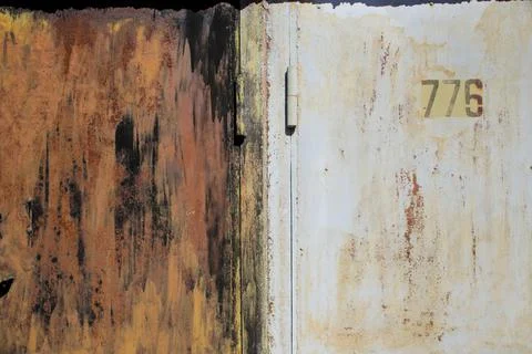 Rusty old, corroded iron texture. Iron shabby wall in full screen. Stock Photos