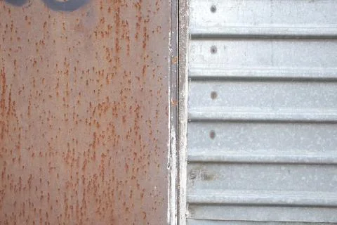 Rusty old, corroded iron texture. Iron shabby wall in full screen. Stock Photos