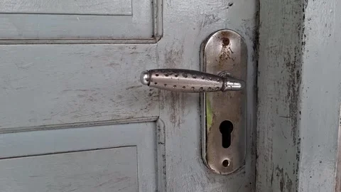 A rusty old door handle	 Stock Footage 326296133