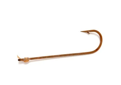 Rusty old fishhook Stock Photos