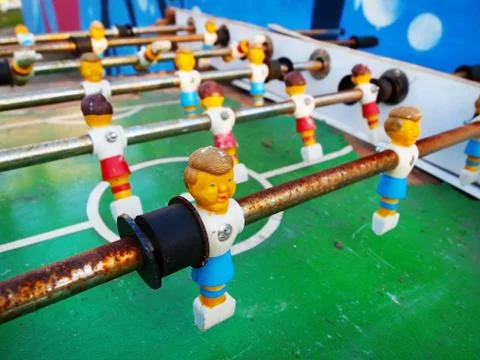 Rusty Old Foosball Table Stock Photos
