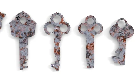Rusty old keys Stock Footage 313082013
