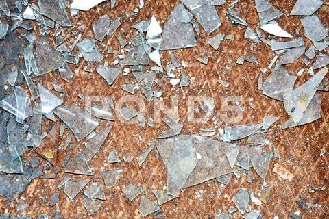 Rusty old metal floor and glass Stock Photos