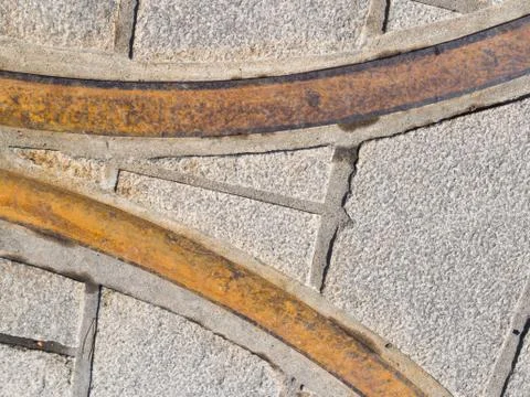 Rusty old metal rails Stock Photos
