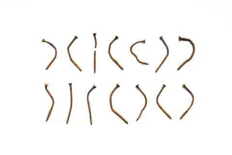 Rusty old nails Stock Photos