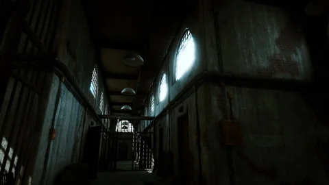 Rusty old prison cell block Vídeo Stock 159402885