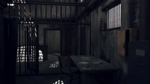 Rusty old prison cell block 動画素材 163045997