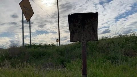 Rusty old shovel Stock Footage 126788971