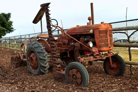 Rusty old tractor, oregon. Stock Photos