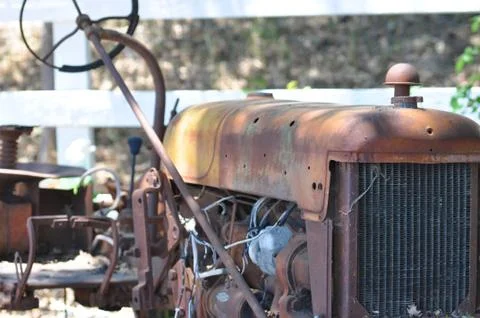 Rusty old tractor Stock Photos