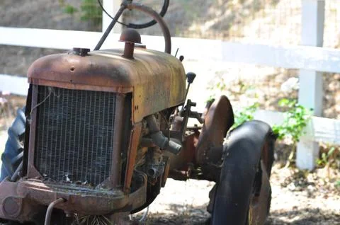 Rusty old tractor Stock Photos