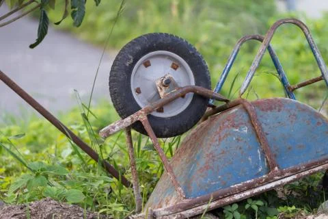 Rusty Old Wheelbarrow Stock Photos