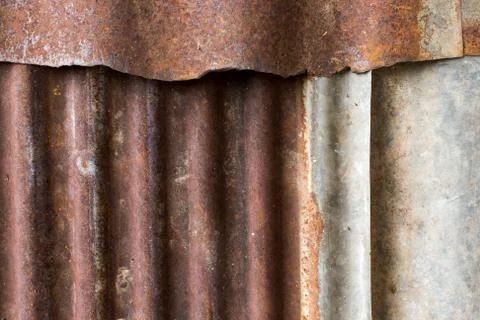 Rusty old zinc background Stock Photos
