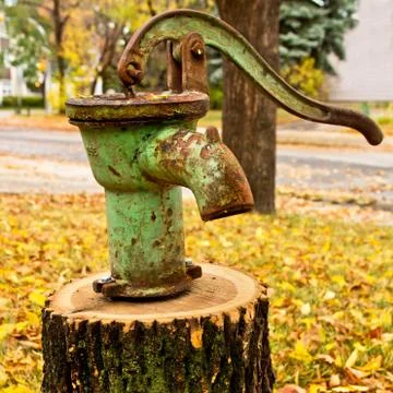 Rusty olf water pump Foto stock