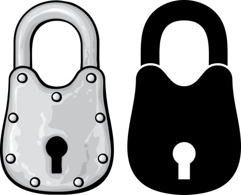 Rusty padlock Stock Illustration