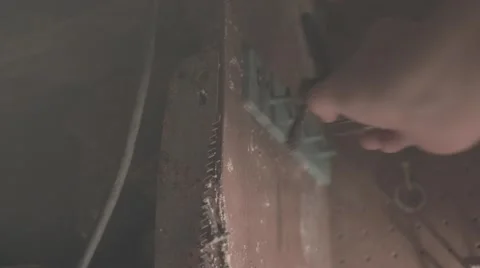 Rusty padlock lit with lantern - Flat image Stock Footage 67451635