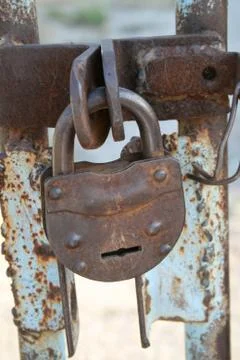 Rusty padlock Stock Photos