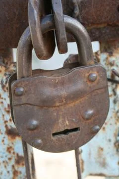 Rusty padlock Stock Photos