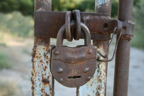Rusty padlock Stock Photos