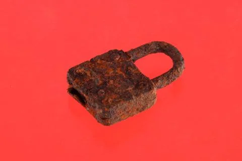 Rusty padlock. Stock Photos