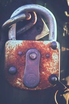 Rusty padlock Фото