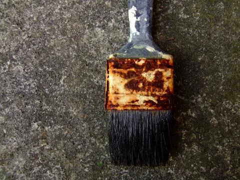 Rusty pain brush Stock Photos