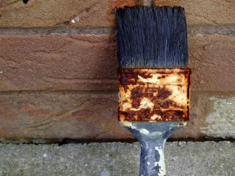 Rusty pain brush Stock Photos