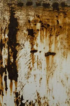 Rusty painted metal background with rust stains. Abstract background with cra Stock Photos