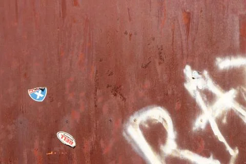 Rusty Painted Wall Texture. Stickers Stock Photos