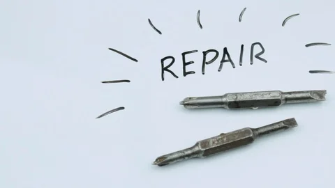Rusty parts of the screw-driver Stock Footage 86362607