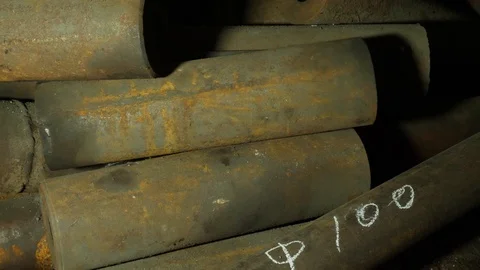 Rusty pipe on the factory Stockbeeldmateriaal 121831960