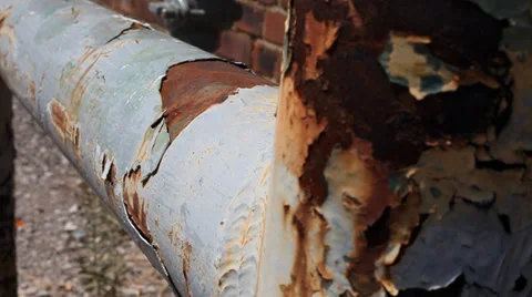 Rusty Pipe Stock Footage 33755219
