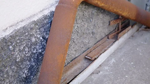 Rusty Pipe on Ground Stock Footage 293194466