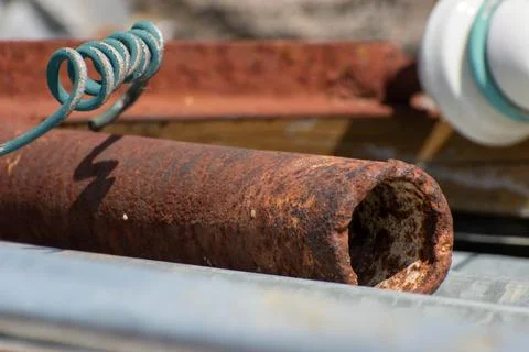 Rusty pipe 库存照片