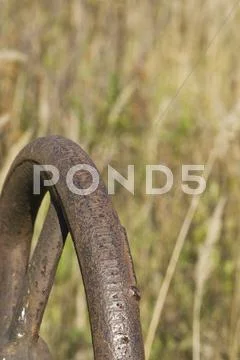 Rusty pipeline valve Stock Photos