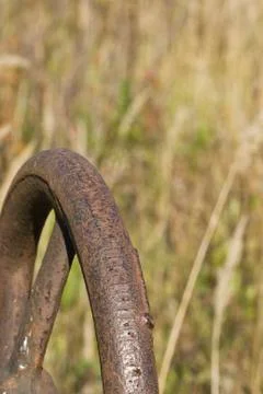 Rusty pipeline valve Stock Photos