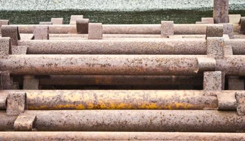 Rusty pipes Stock Photos