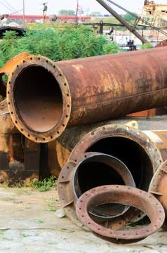 Rusty pipes Stock Photos