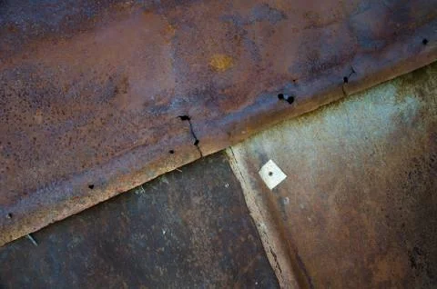 Rusty plate texture, shapes of rusty metal Stock Photos