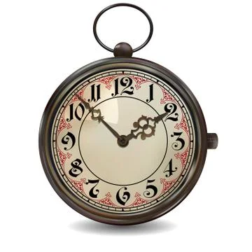 Rusty Pocket Watch Stock Illustration