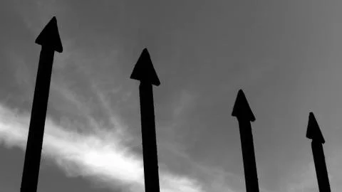 RUSTY POINTS TOWARDS THE SKY Stock Photos