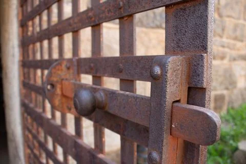 Rusty-prison-gate Stock Photos