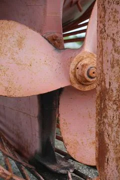 Rusty propeller Foto stock