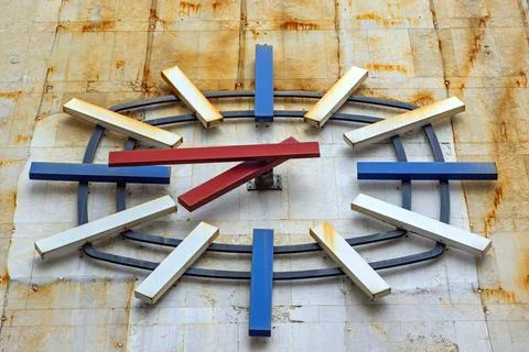 Rusty Public Clock Stock Photos