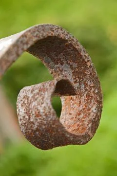 Rusty rail end Stock Photos