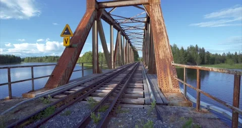 Rusty railroad bridge01 Stock Footage 172544804