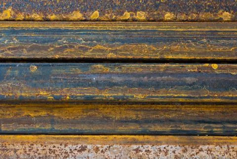 Rusty rectangular metal pipe Stock Photos